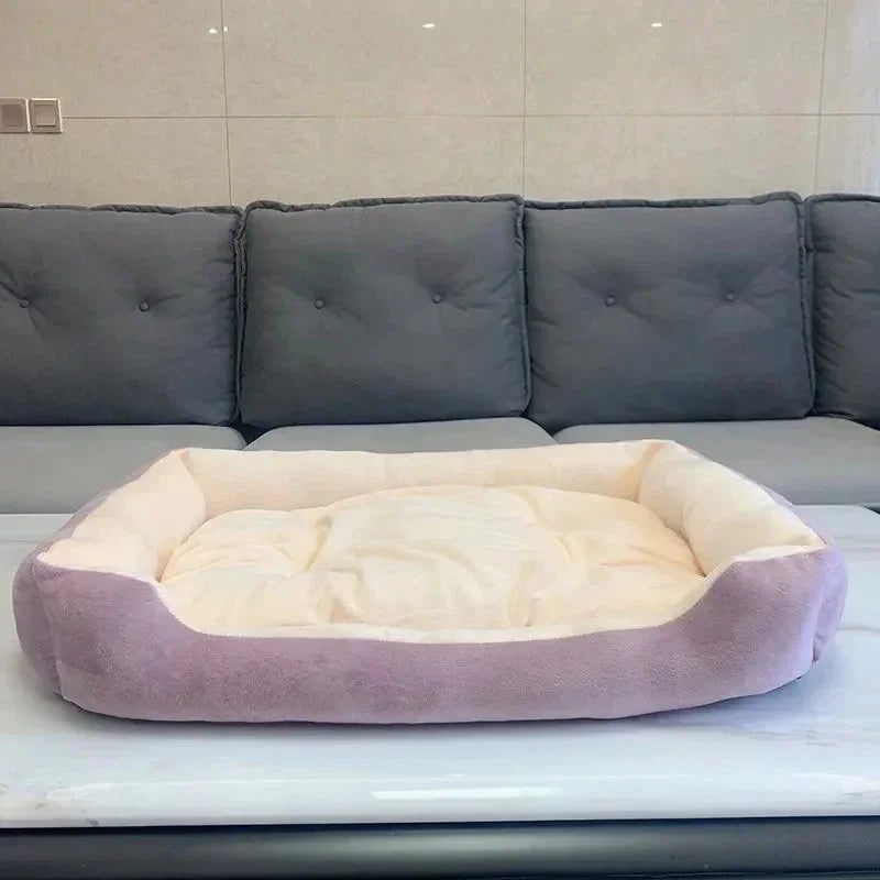 Calming Plush Pet Bed – Deep Sleep Comfort for Dogs & Cats