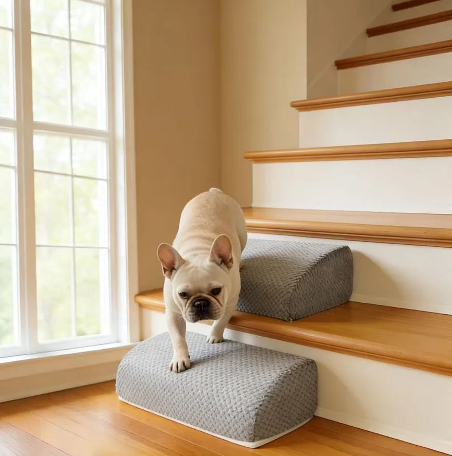 Dog Stairs & Ramp – High Density Foam Pet Steps for Bed & Sofa, Non-Slip Ladder for Small & Senior Dogs