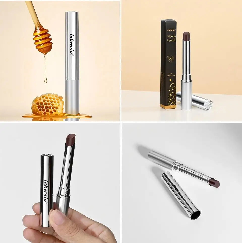 Moisturizing Lipstick & Lip Plumper – Long-Lasting Hydrating Lip Gloss (Natural Shades)