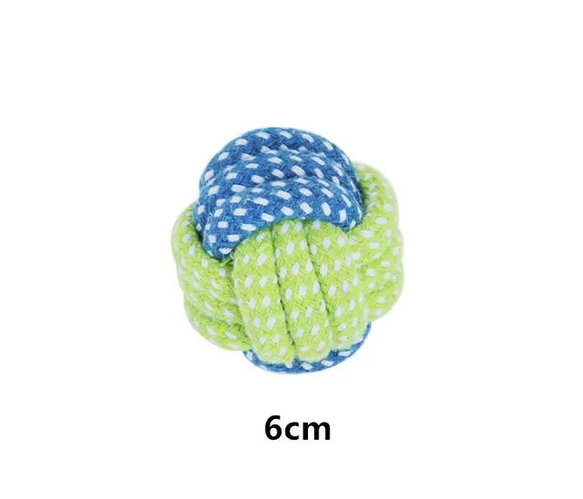 Interactive Cotton Rope Dog Toy – Chew Ball & Teeth Cleaning Toy for Small & Large Dogs