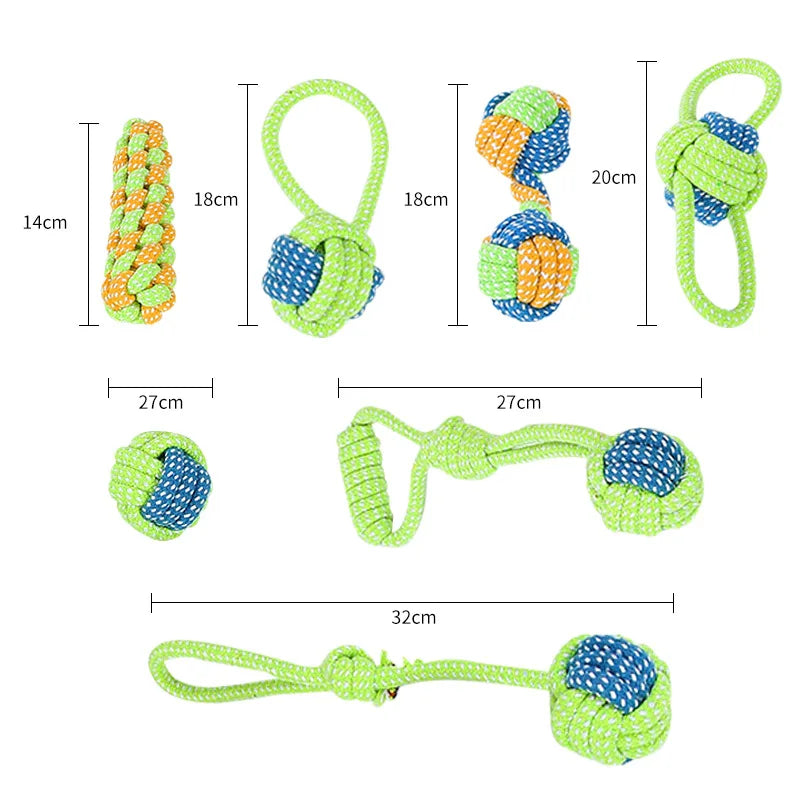 Interactive Cotton Rope Dog Toy – Chew Ball & Teeth Cleaning Toy for Small & Large Dogs