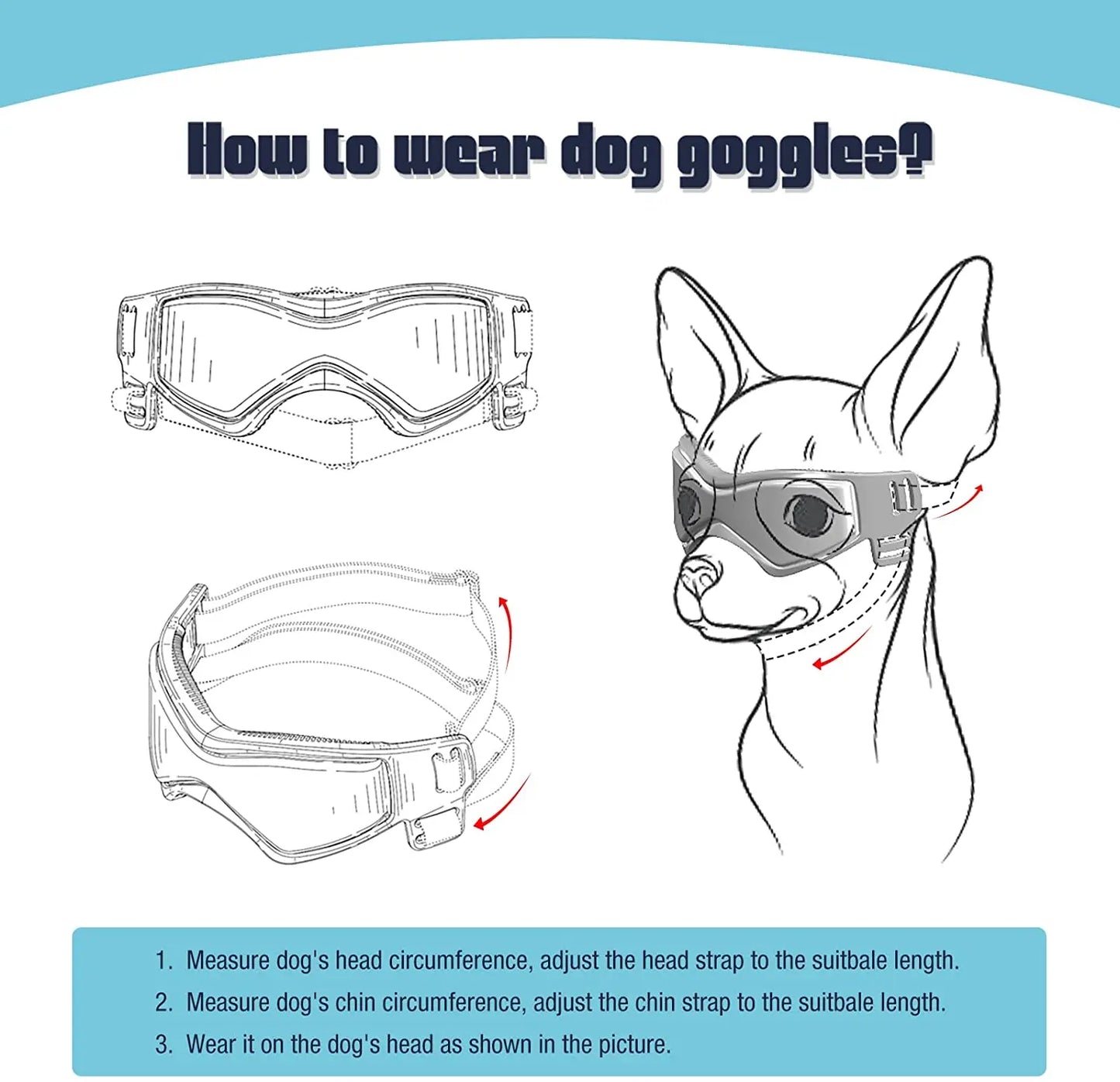 Dog & Cat Sunglasses – UV Protection Goggles for Outdoor Fun