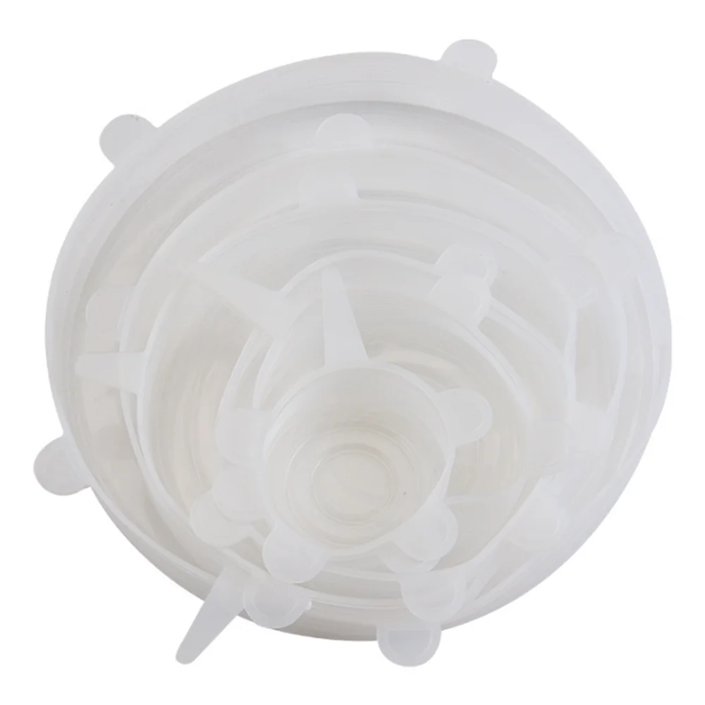 Reusable Silicone Food Storage Lids (6 Pieces Set) – Stretch Airtight Covers for Bowls & Containers