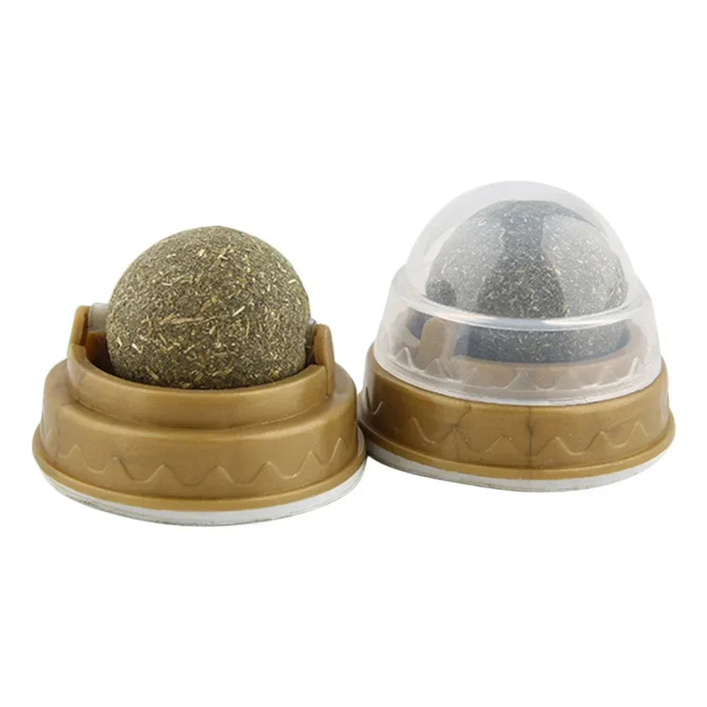 Rotating Catnip Ball Toys for Cats (1–10 Pack) – Edible Natural Cat Mint, Teeth Cleaning & Interactive Chasing Toy