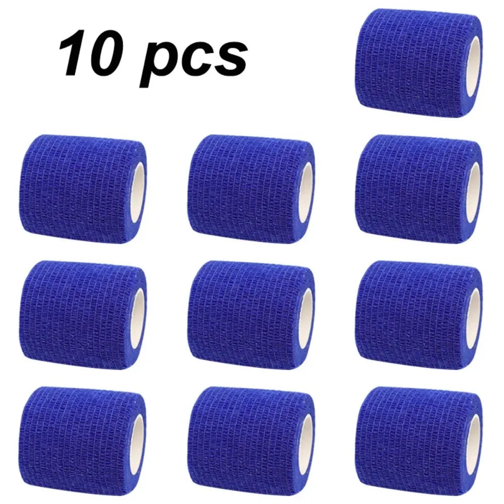 Self-Adhesive Elastic Bandage Wrap (10/12pcs) – Pet & Sport First Aid Tape for Dogs, Cats, Ankle & Joint Support