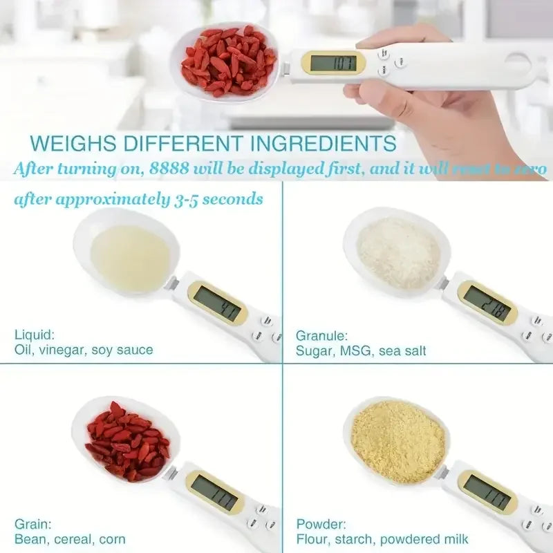 Digital Measuring Spoon Scale – LCD Kitchen Scale for Precise Food & Coffee Measurements