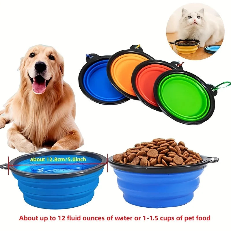 Portable Collapsible Pet Bowl – Silicone Travel Food & Water Bowl for Dogs & Cats