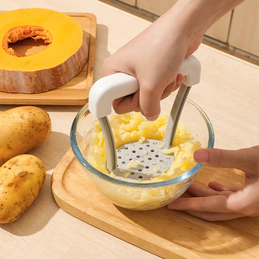 Manual Potato Masher & Ricer – Durable Kitchen Vegetable Masher with Non-Slip Handle