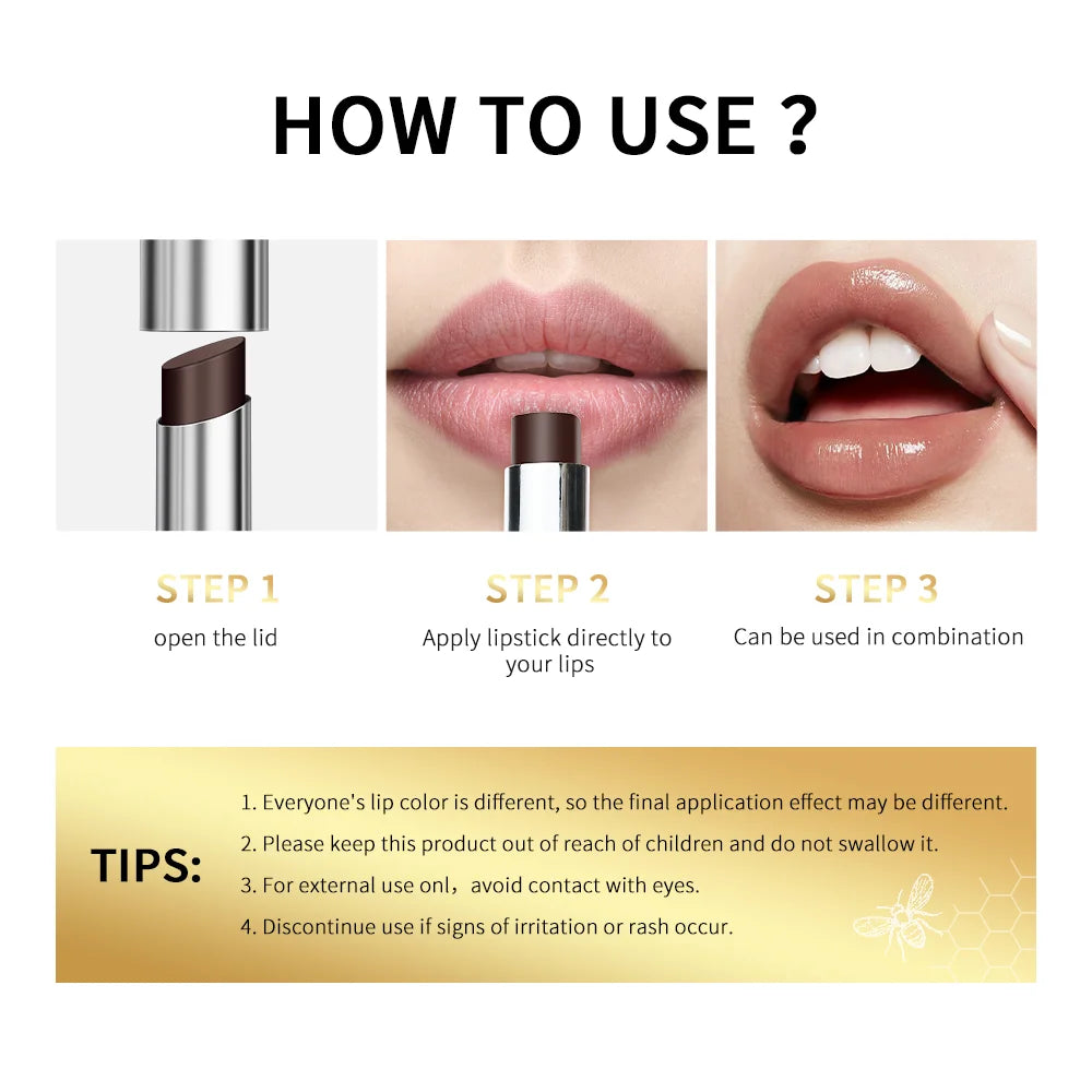 Moisturizing Lipstick & Lip Plumper – Long-Lasting Hydrating Lip Gloss (Natural Shades)