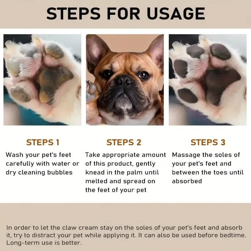 Dog & Cat Paw Balm 45g – Nose & Paw Moisturizer Cream for Cracked Feet Repair & Protection
