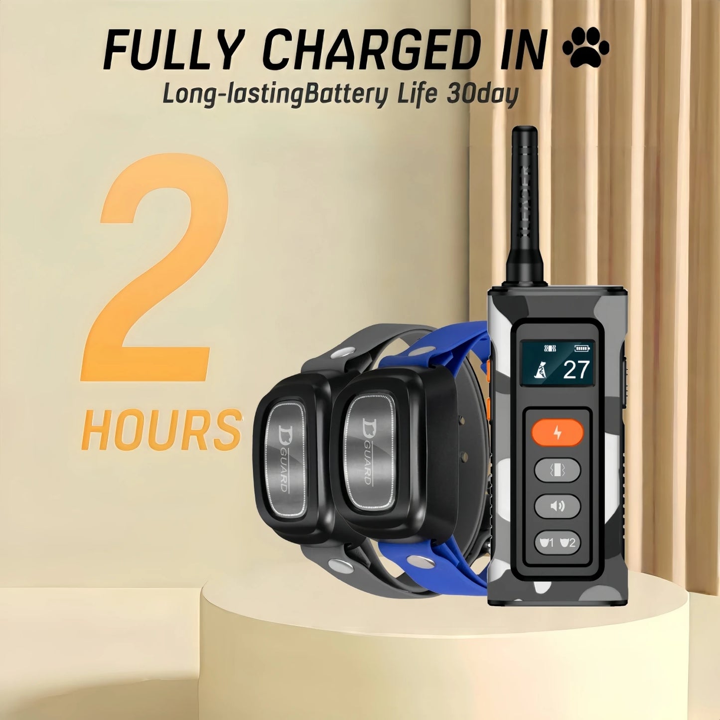 Remote Control Waterproof Dog Training Collar 3300Ft – Shock & Vibration Adjustable Electric Training Collar for Dogs (8–150 lbs)