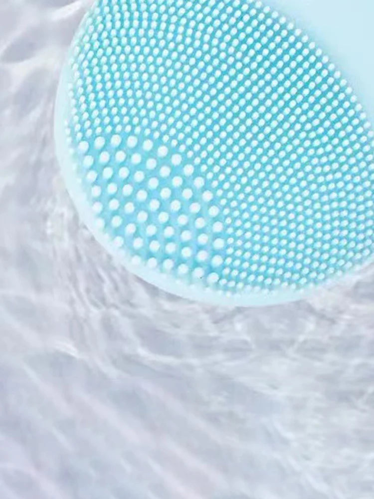 Electric Silicone Facial Cleansing Brush – Vibration Skincare Tool (Battery Powered)