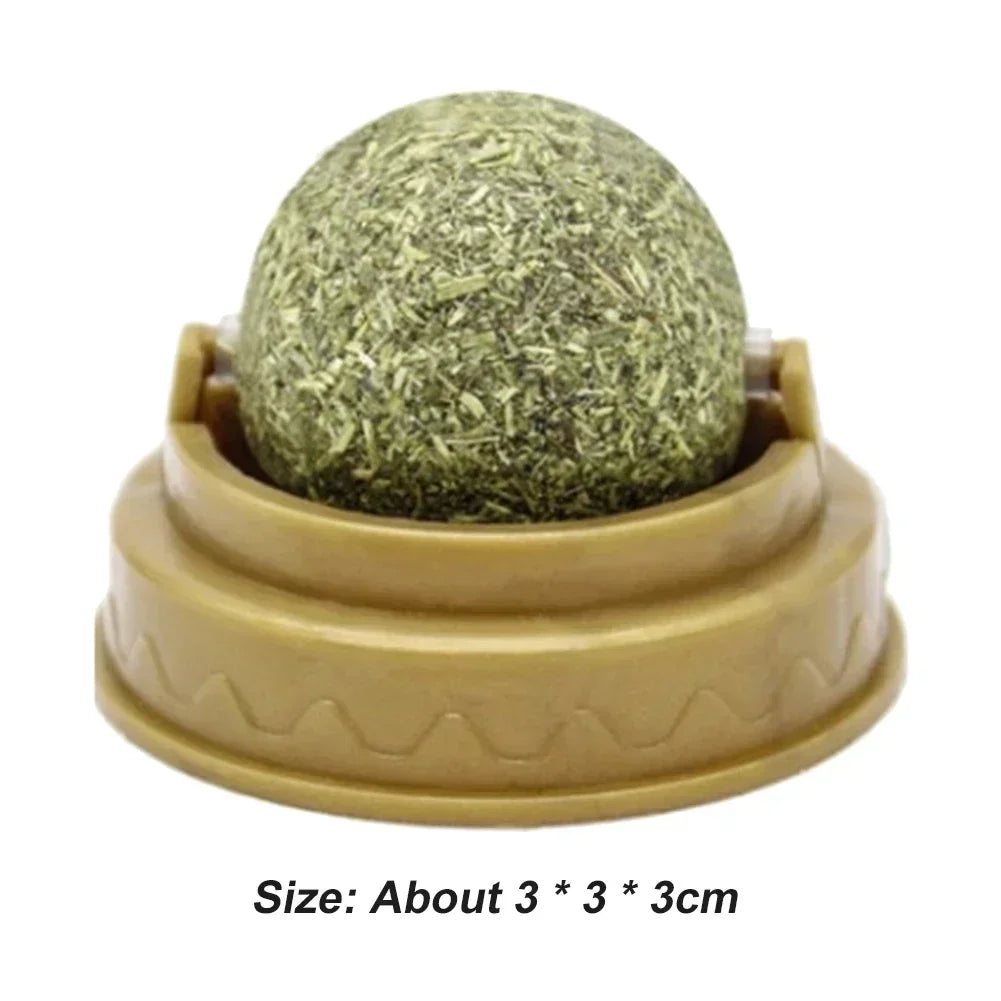 Rotating Catnip Ball Toys for Cats (1–10 Pack) – Edible Natural Cat Mint, Teeth Cleaning & Interactive Chasing Toy