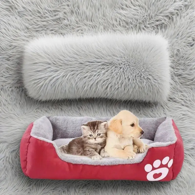 Calming Plush Pet Bed – Deep Sleep Comfort for Dogs & Cats