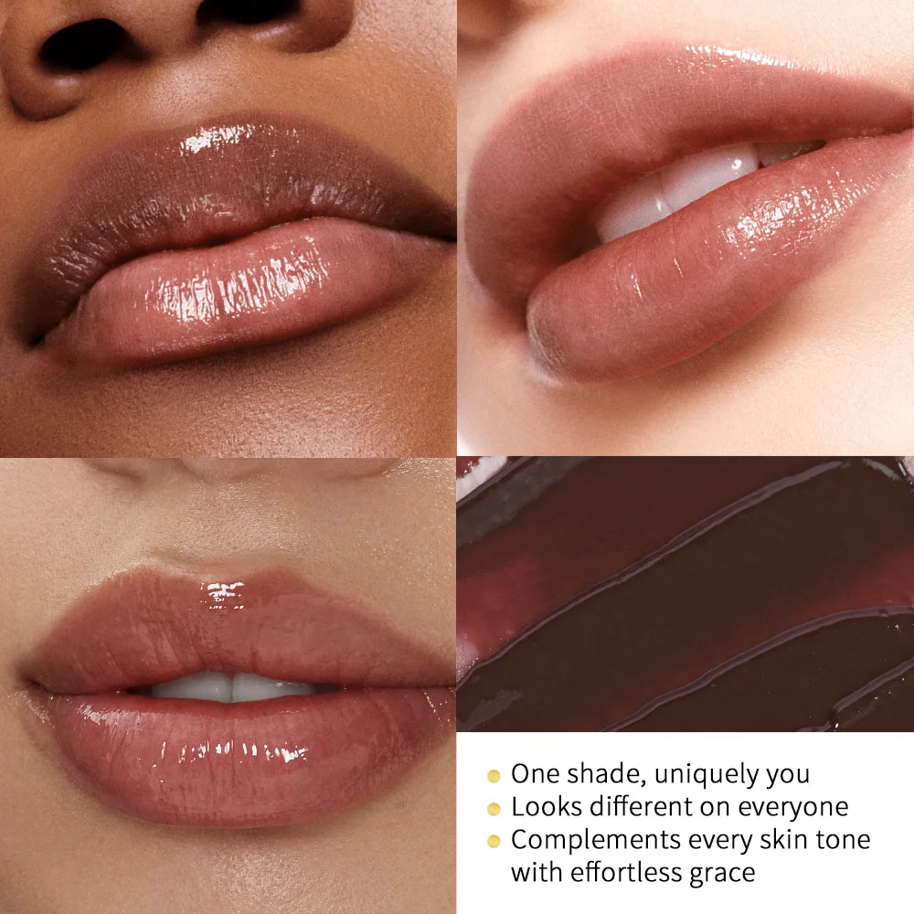 Moisturizing Lipstick & Lip Plumper – Long-Lasting Hydrating Lip Gloss (Natural Shades)