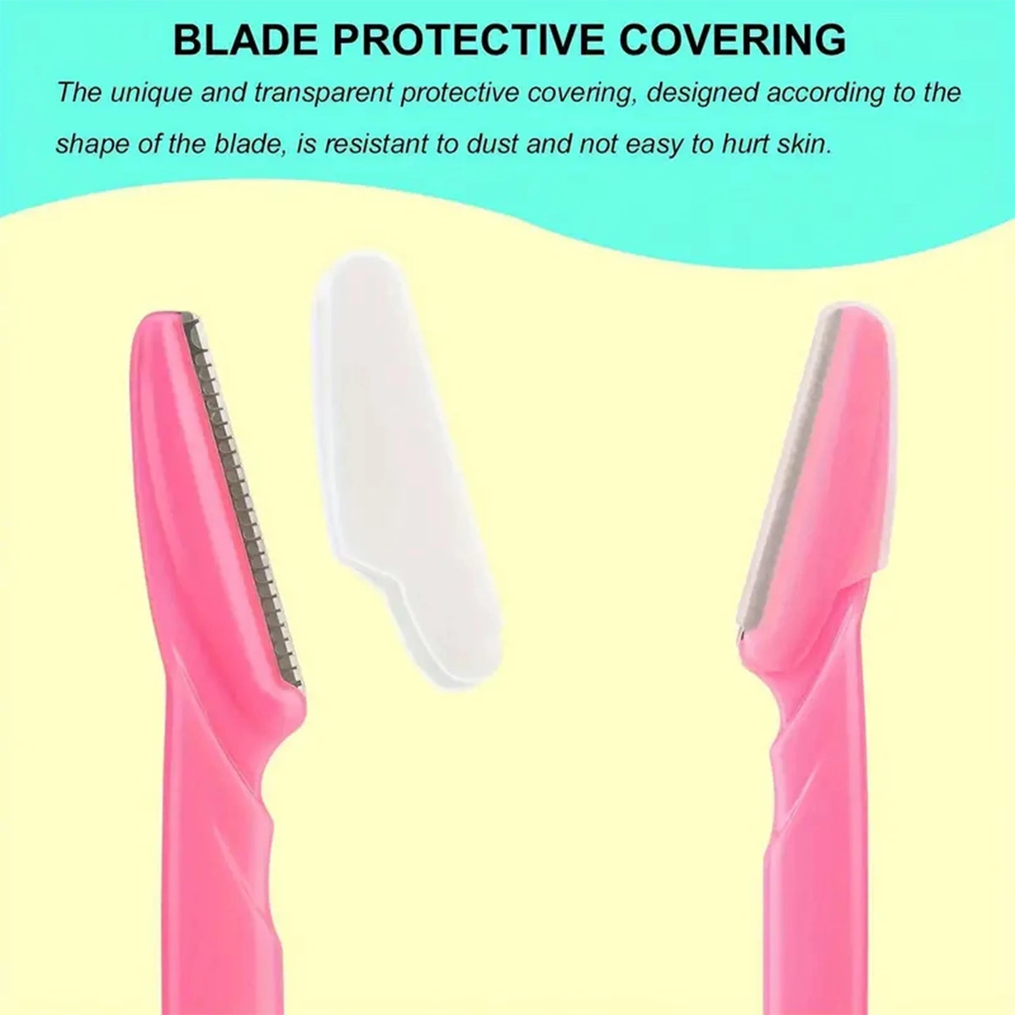 Eyebrow & Face Razor Set for Women & Men – Safe Facial Hair Remover with Protective Cover \Smooth & Precise Trimming