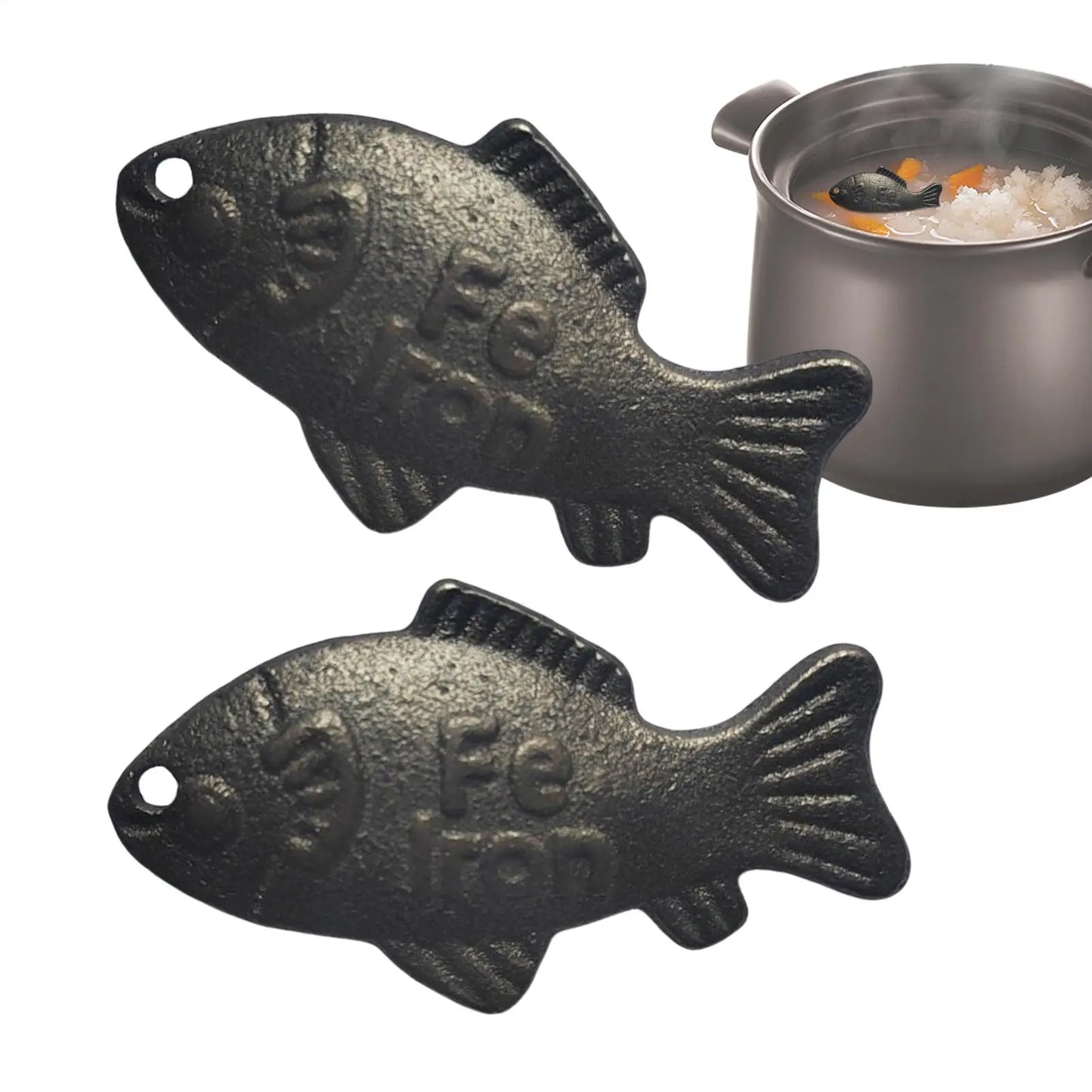 Reusable Iron Fish Cooking Tool – Traditional Kitchen Iron Infuser for Cooking & Stews