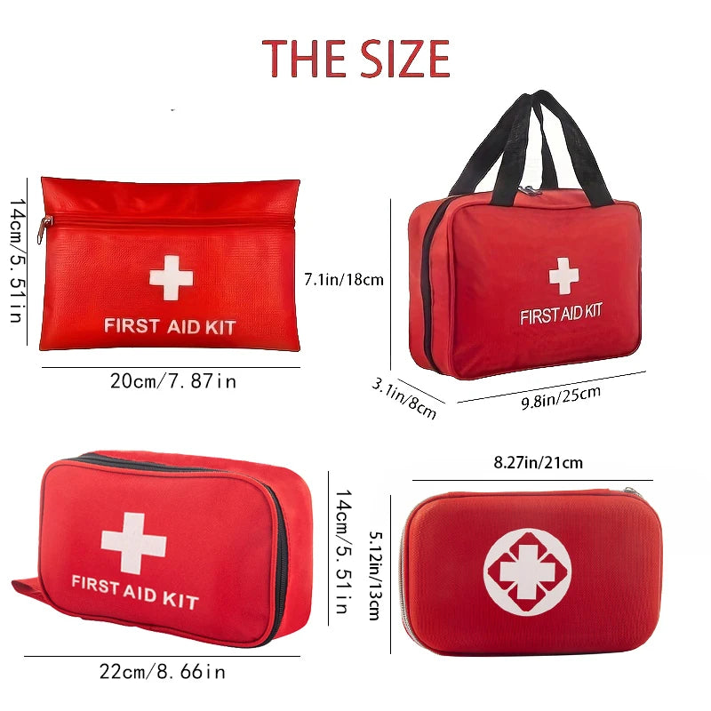 Portable Multi-Purpose First Aid Kit – Small & Large Sizes for Outdoor, Travel, Camping & Emergencies