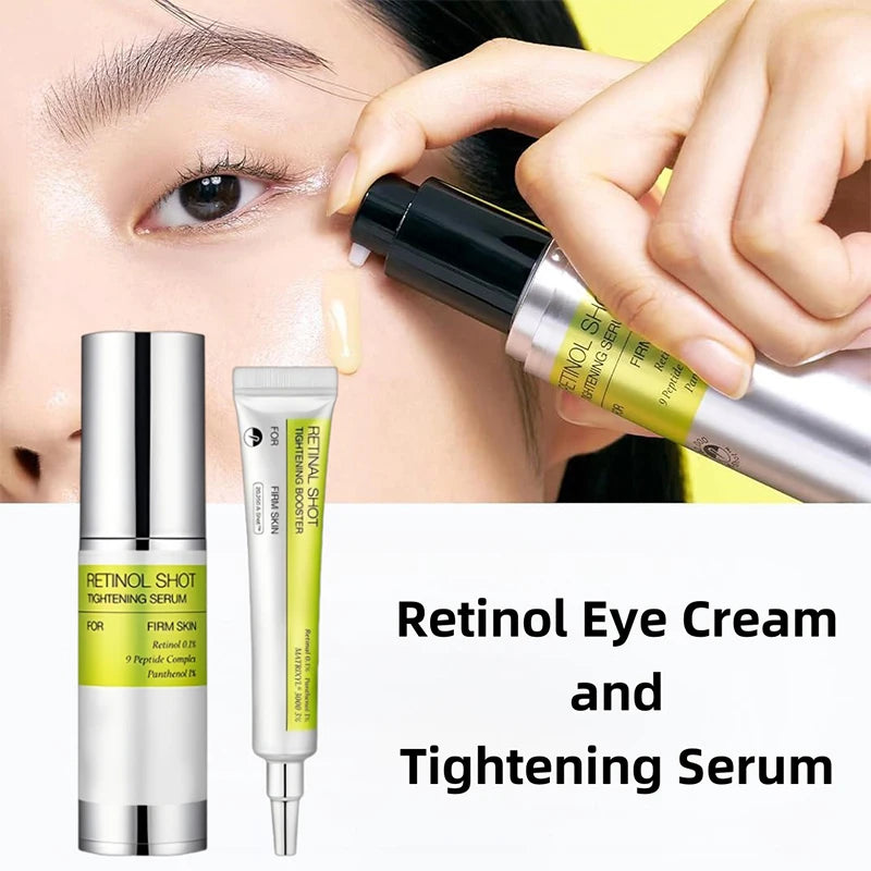 Retinol Face & Eye Care Set – Firming Serum & Eye Cream for Hydration & Smoother Skin