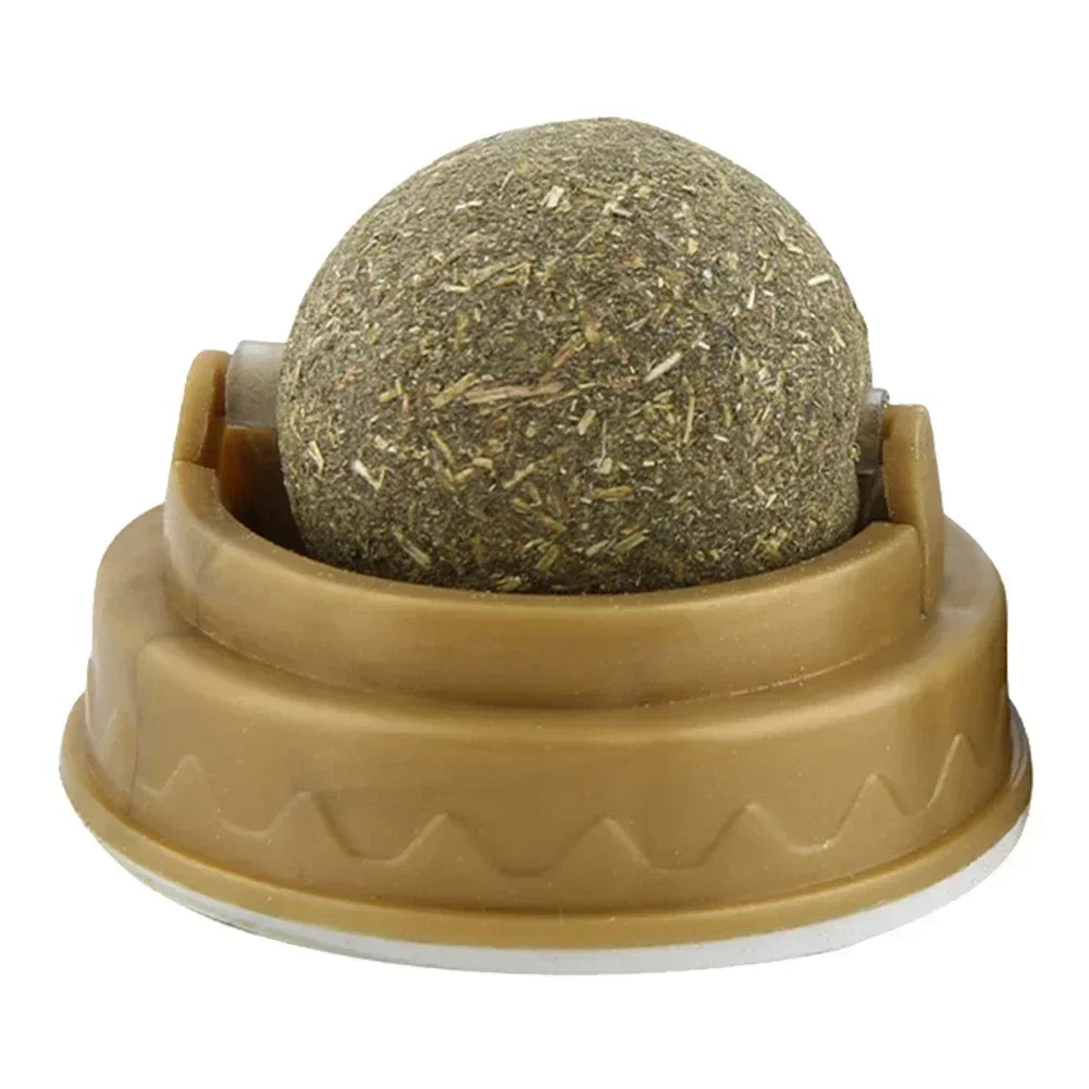 Rotating Catnip Ball Toys for Cats (1–10 Pack) – Edible Natural Cat Mint, Teeth Cleaning & Interactive Chasing Toy