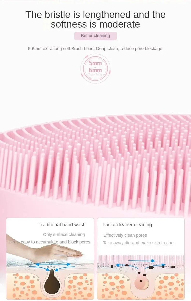 Silicone Facial Cleansing Brush – USB Rechargeable & Waterproof