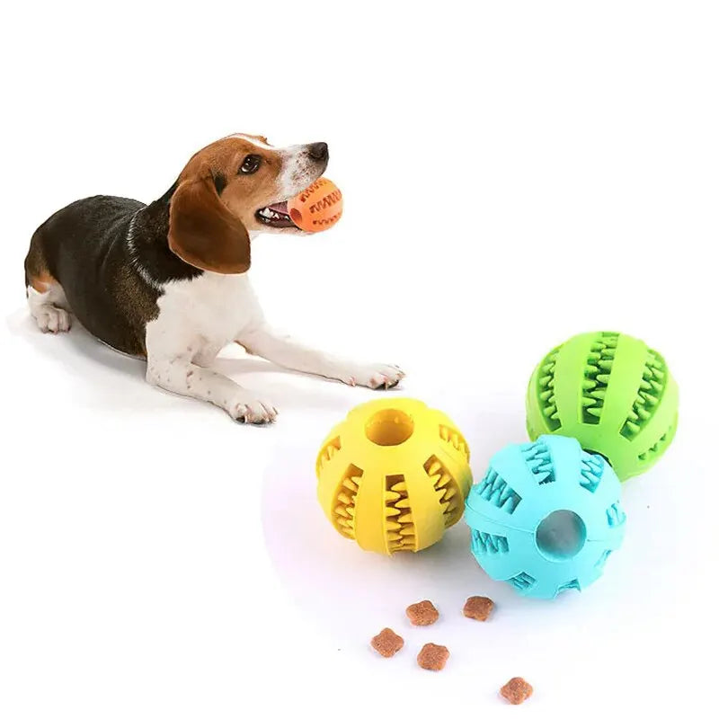 Interactive Dog Treat Ball – Bite Resistant Chew Toy & Food Dispenser for Dogs & Puppies