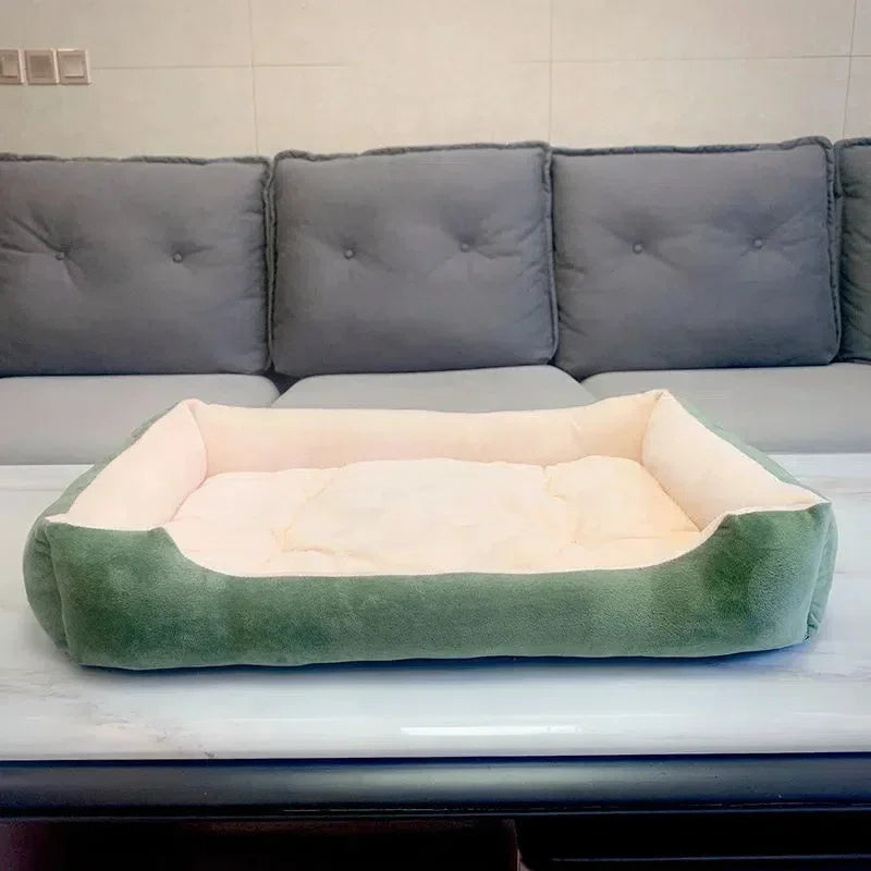 Calming Plush Pet Bed – Deep Sleep Comfort for Dogs & Cats