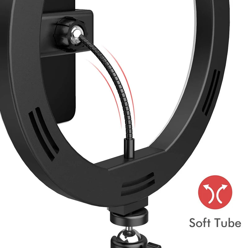LED Ring Light with Tripod & Phone Mount – Dimmable 10" Selfie Light for TikTok, YouTube, Makeup & Zoom