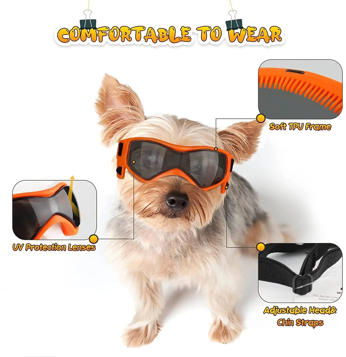Dog & Cat Sunglasses – UV Protection Goggles for Outdoor Fun