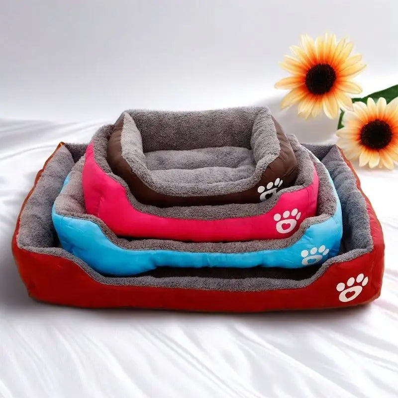 Calming Plush Pet Bed – Deep Sleep Comfort for Dogs & Cats