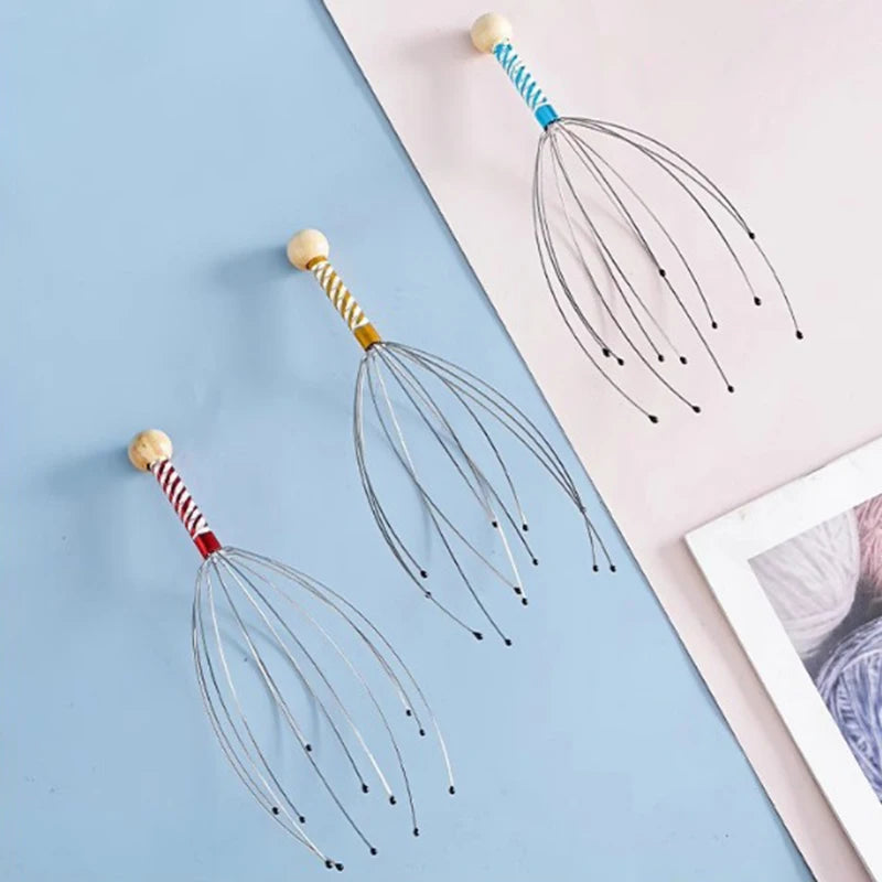 Octopus Head Massager – Stainless Steel Scalp Massager for Deep Relaxation & Stress Relief | Lightweight & Portable
