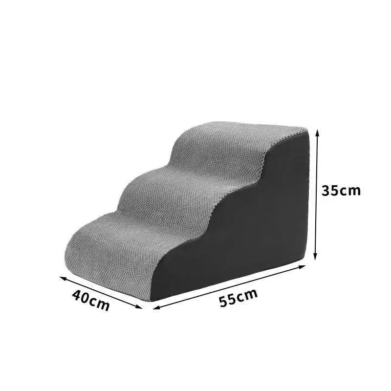 Dog Stairs & Ramp – High Density Foam Pet Steps for Bed & Sofa, Non-Slip Ladder for Small & Senior Dogs