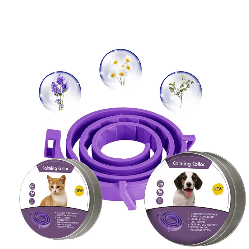 Natural Calming Collar for Cats & Dogs – Long Lasting Anti-Anxiety Solution