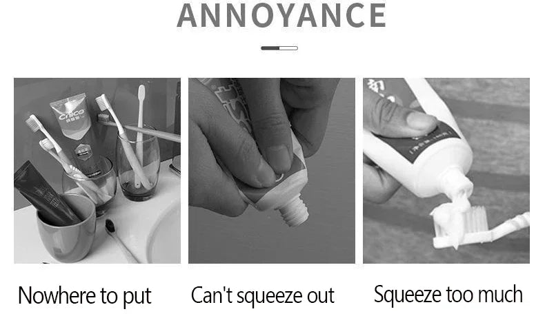 Wall-Mounted Toothpaste Dispenser – Automatic Squeeze & Toothbrush Holder