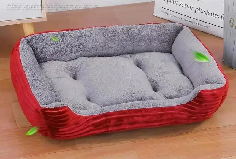 Calming Plush Pet Bed – Deep Sleep Comfort for Dogs & Cats