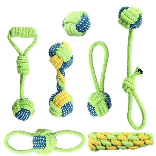 Interactive Cotton Rope Dog Toy – Chew Ball & Teeth Cleaning Toy for Small & Large Dogs