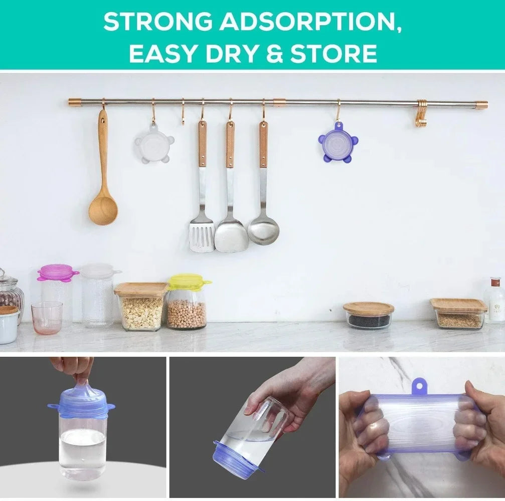 12-Pack Silicone Can Lids BPA-Free | Reusable Stretch Seal Covers for Cans, Yogurt, Mason Jars & Pet Food Storage