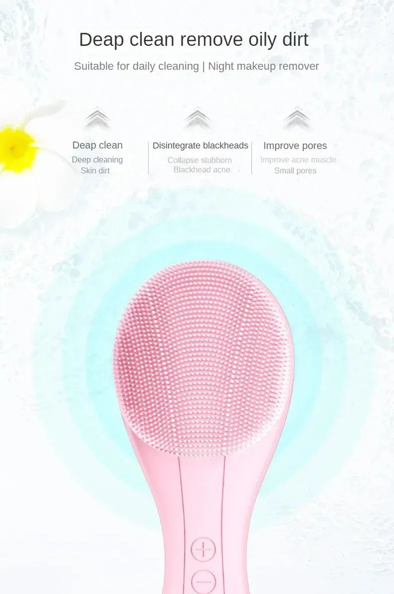 Silicone Facial Cleansing Brush – USB Rechargeable & Waterproof