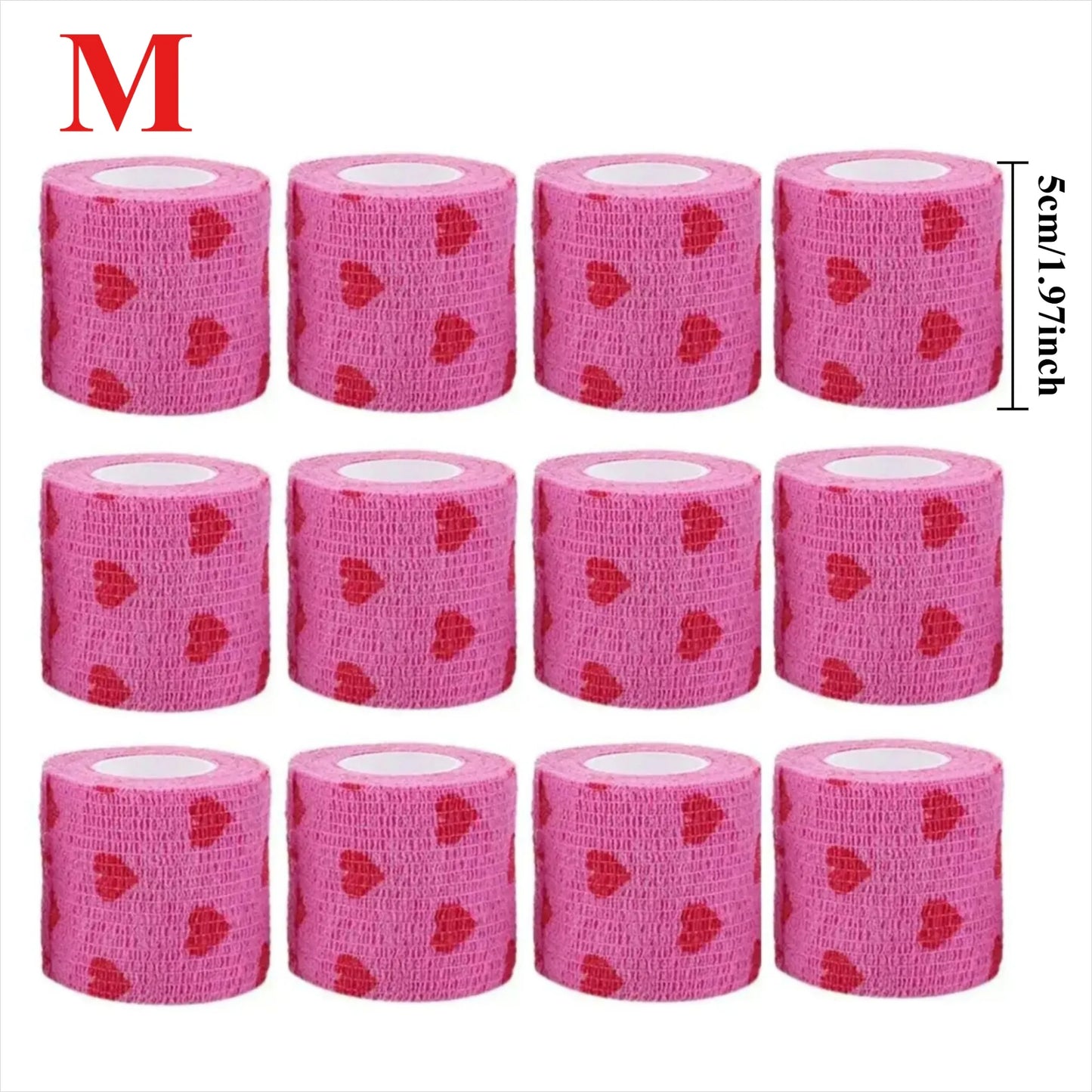 Self-Adhesive Elastic Bandage Wrap (10/12pcs) – Pet & Sport First Aid Tape for Dogs, Cats, Ankle & Joint Support