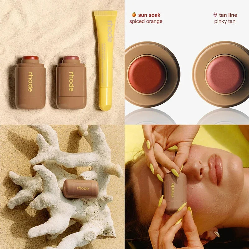 Lip & Cheek Tint Stick – Long-Lasting Waterproof Lip Gloss & Blush (Multi-Use Makeup Stick)