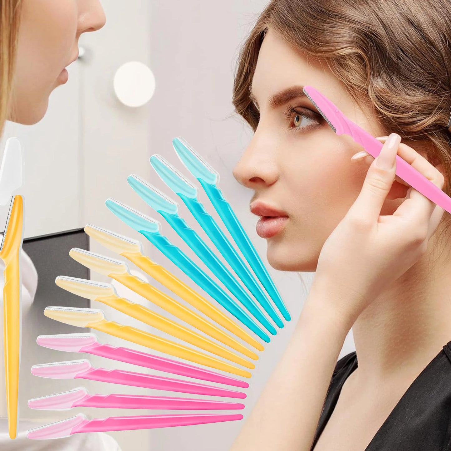 Eyebrow & Face Razor Set for Women & Men – Safe Facial Hair Remover with Protective Cover \Smooth & Precise Trimming