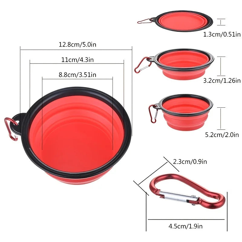 Portable Collapsible Pet Bowl – Silicone Travel Food & Water Bowl for Dogs & Cats