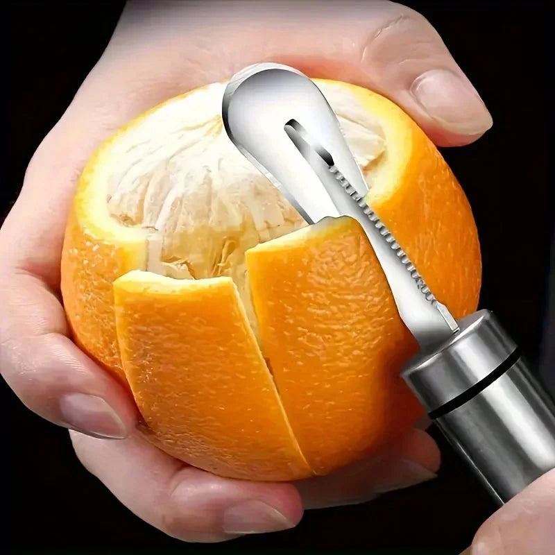 Stainless Steel Orange Peeler – Easy Citrus Fruit Peeling Tool with Ergonomic Handle