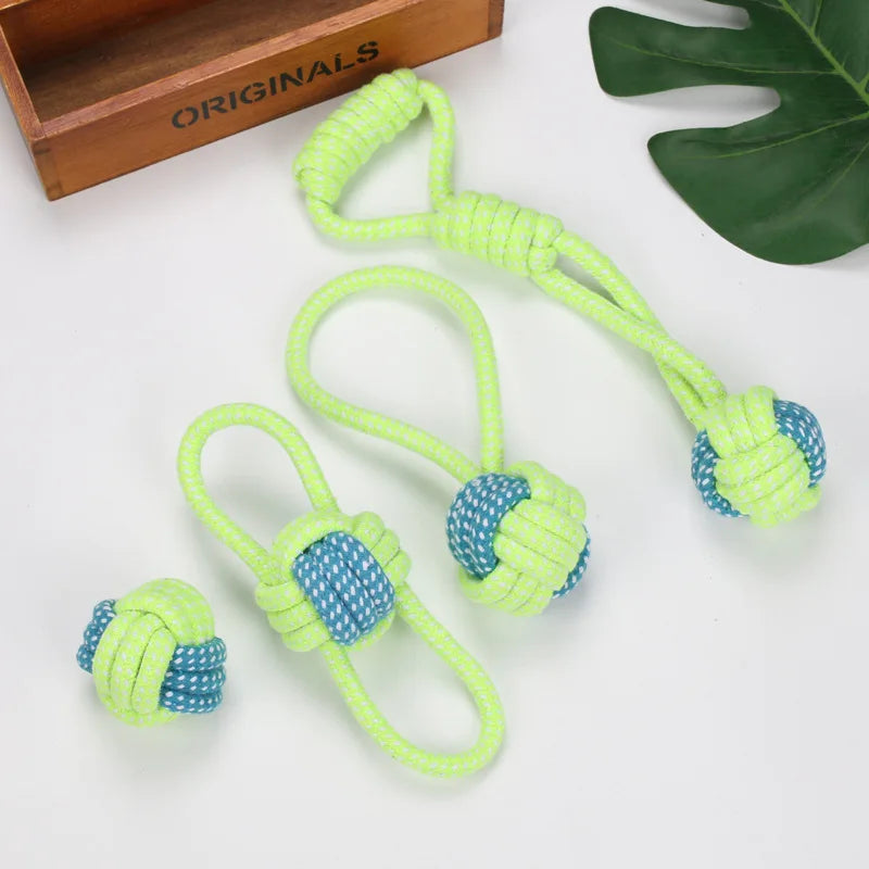 Interactive Cotton Rope Dog Toy – Chew Ball & Teeth Cleaning Toy for Small & Large Dogs