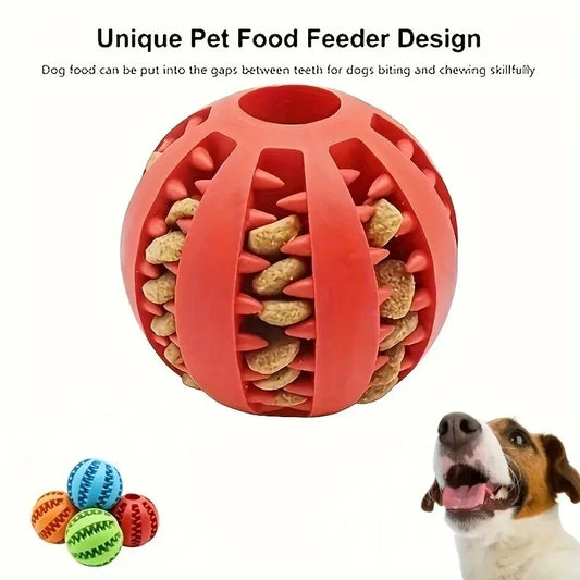 Interactive Dog Treat Ball – Bite Resistant Chew Toy & Food Dispenser for Dogs & Puppies