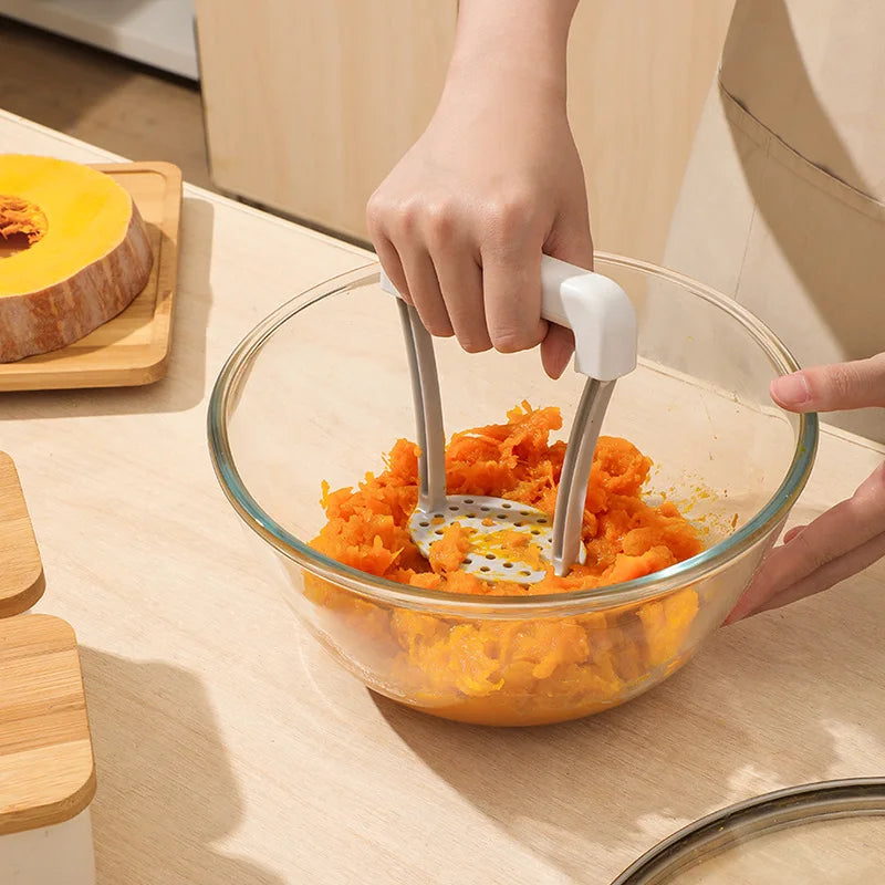 Manual Potato Masher & Ricer – Durable Kitchen Vegetable Masher with Non-Slip Handle