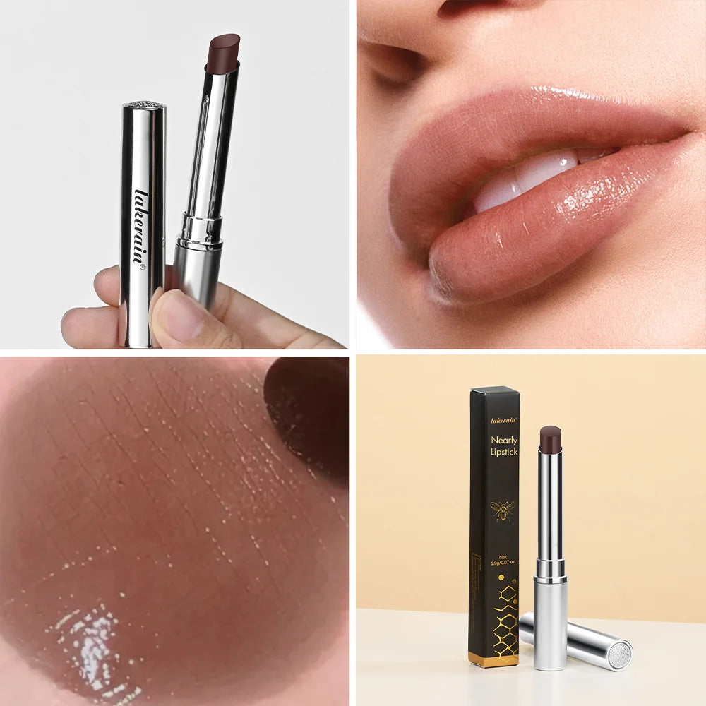 Moisturizing Lipstick & Lip Plumper – Long-Lasting Hydrating Lip Gloss (Natural Shades)