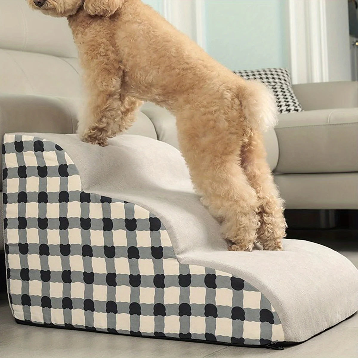 Dog Stairs & Ramp – High Density Foam Pet Steps for Bed & Sofa, Non-Slip Ladder for Small & Senior Dogs