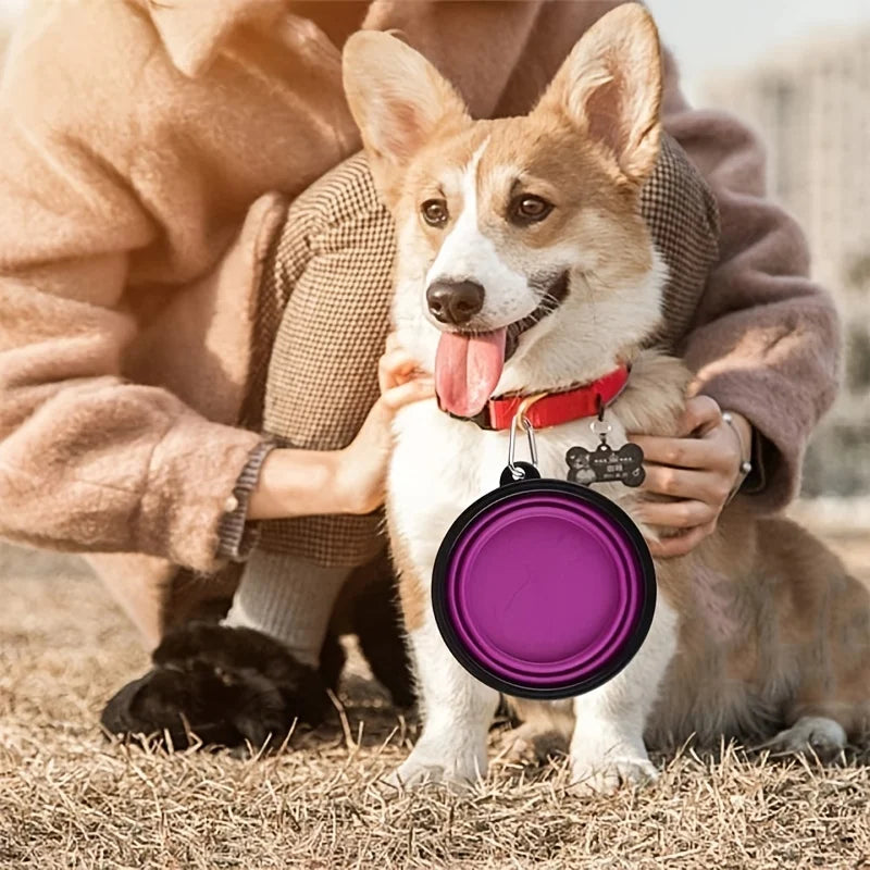 Portable Collapsible Pet Bowl – Silicone Travel Food & Water Bowl for Dogs & Cats