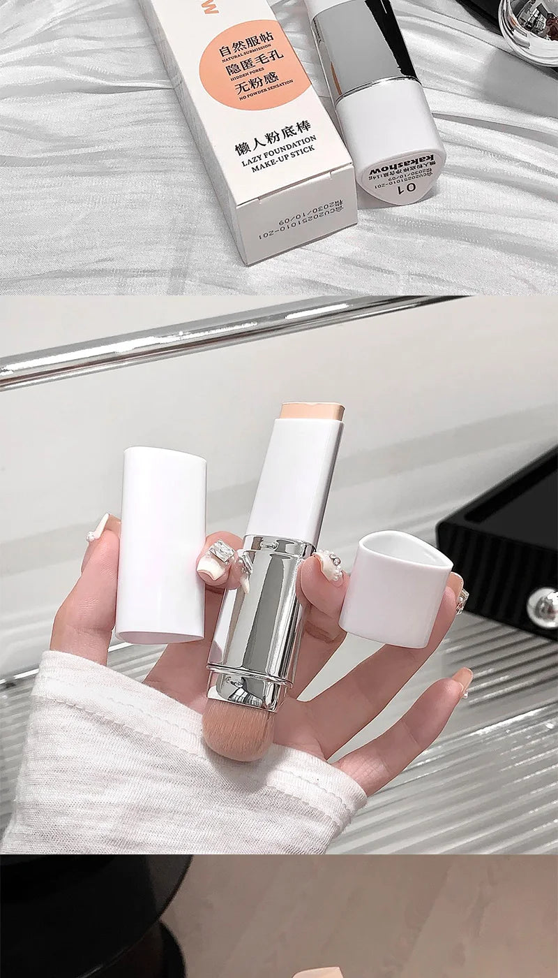 Matte Foundation Stick – Long-Lasting Concealer & Moisturizing Makeup Base (Sweat-Resistant)